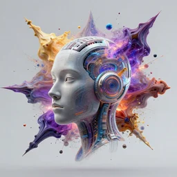 future of artificial intelligence, explosion into a new universe, abstract art