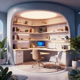 a man cave volumetric lighting daytime vaporwave futurism trending on artstation photorealism detailed texture unreal engine cinematic architectural rendering