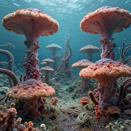 artwork of the great oceanic fungal gardens, by john howe, by ted nasmith, trending on artstation, intricate, sharp focus