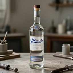 a photo of a vodka bottle in a plique - a - jour enameling technique studio lighting, 5 0. 0 mm