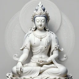 intense portrait of the white tara bodhisattva meditating, intricate, elegant, highly detailed, my rendition, digital painting, artstation, concept art, smooth, sharp focus, illustration, art by artgerm and greg rutkowski and alphonse mucha