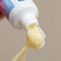 spaghetti flavored toothpaste, close up photo