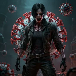 Resident Evil virus concept art, highly detailed, horror, scary, terrifying, horrific, hd 4k