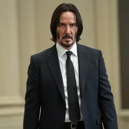 jerry trainor as john wick, professional movie still, 4 k
