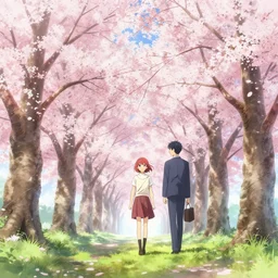 beautiful cherry blossom forest, incredible lighting, anime key visual, lois van baarle, ilya kuvshinov, rossdraws, artstation