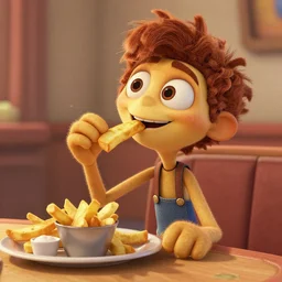 ratchet from ratchet and clank eating fries