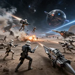concept art of star wars space battle, art, high detail, high definition, 8k,