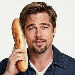 brad pitt as a bread, photo realistic 8 k