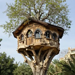 Gaudí treehouse, Gaudí inspired, realistic,