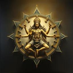 perfectly biomechanical kali yantra, symmetrical, volumetric shadows and lighting, realistic oil painting by gustave dore,