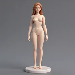 christina hendrix character model, default standing pose, orthographic front view, single figure, 4 k photograph, clear details