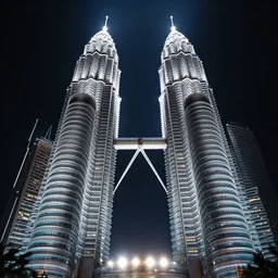 the twin towers of the world trade center in 2 0 2 2, night, hyper realistic
