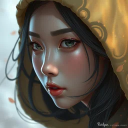concept art still life of closeup av idol face by 司 机, 橡 树 山 雨, 黄 凤 年 啊, ruo xin, rongzhen luo, fenghua zhong, ruan jia. fine details, trending on artstation.