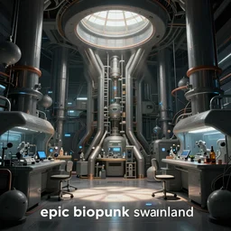 epic biopunk laboratory by raymond swanland