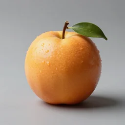 centered hyper-realistic fruit, gray background