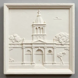 Aix en Provence , 3d high relief  painted in the style of the old masters, painterly, thick heavy impasto, expressive impressionist style, painted with a palette knife