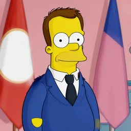 Emmanuel macron as a Simpson