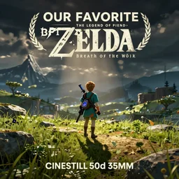 Our Favorite The Legend of Zelda: Breath of the Wild Screenshot, cinestill 50d 35mm