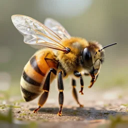 man made of bees, hyper realistic m