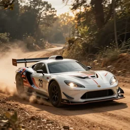 the genreal lee car racing the knight rider car on a dirt road