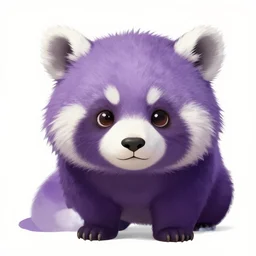 character concept portrait, purple panda, digital painting, concept art, smooth, sharp focus, illustration by studio ghibli