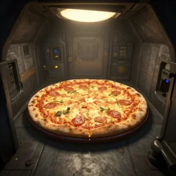 test chamber involving pizza in portal 2, in game screenshot