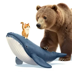 half cat, half whale, half grizzly bear