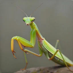 beautiful lifelike painting of praying mantis, hyperreal detailed facial features and uv lighting, art by ed roth and basil wolverton