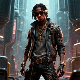 playboi carti in futuristic steampunk style digital art 4 k the detailed super realistic