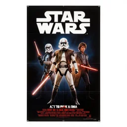 vintage 1 9 7 7 star wars episode iv a new hope movie poster by tom jung, with pug droids, pug darth vader, and pugs instead of people