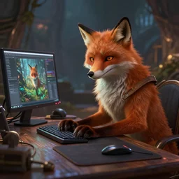 Mr Fox, art by World of Warcraft Art Director, art station, cinematic scene,