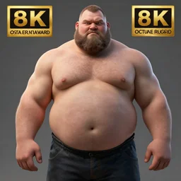 6 0 0 pound human, realistic, 8 k, extremely detailed, cgi, trending on artstation, hyper - realistic render, 4 k hd wallpaper, premium prints available, octane render, award winning, by greg rutkowski