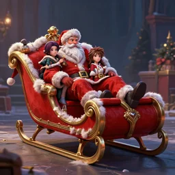 extremely detailed concept art of a the league of legends santa sleigh by makoto shinkai and lois van baarle, ilya kuvshinov, rossdraws, global illumination, octane render, digital art, trending on artstation, sharp focus, 4 k