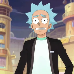 Rick Sanchez in One piece 4K detailed Digital art