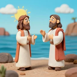 jesus preaching by the sea of galilee claymation