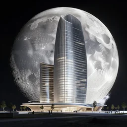 a building in the moon by zaha hadid, trending on artstation, cgsociety, deviantart