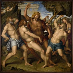 a medieval painting of the hell as described by Dante Alghieri. Very detailed. High quality. Colorful.