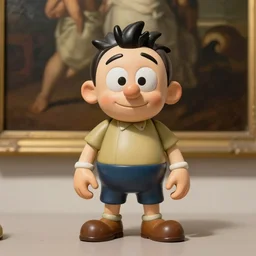 1 9 6 0 s weirdo cartoon sculpture toy on display photoshoot, 4 k, hyper realistic, natural, highly detailed, digital illustration, trending in artstation, classical painting, smooth, sharp focus art by ilya repin