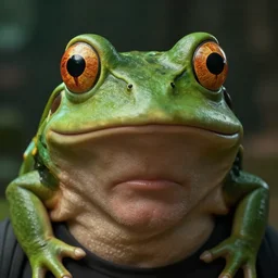 hyperrealistic dslr film still of info wars alex jones as ( ( bullfrog ) ), stunning 8 k octane comprehensive 3 d render, inspired by istvan sandorfi & greg rutkowski & unreal engine, perfect facial symmetry, dim volumetric cinematic lighting, extremely hyper - detailed, extremely lifelike attributes & lifelike texture, intricate, masterpiece, artstation, stunning