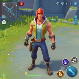 scout from team fortress 2 as a fortnite character, gameplay screenshot