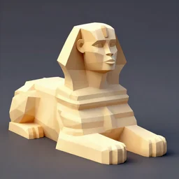 a low poly isometric render of sphinx in the style of monument valley, intricate, elegant, smooth shading, soft lighting, illustration, simple, solid shapes, by magali villeneuve, jeremy lipkin and michael garmash, rob rey and kentaro miura style, octane render