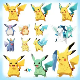New pokemon designs, character sheet, illustrations, studio Ghibli, pokémon, trending artstation, digital art, 8k, anime