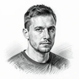 Mariusz Pudzianowski, pencil drawing