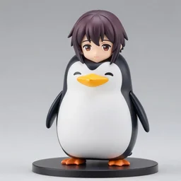 a penguin, an anime nendoroid of a penguin, figurine, detailed product photo