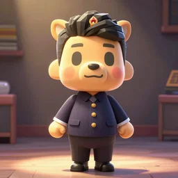 low poly 3d model of Kim Jong Un in Animal Crossing