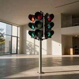 Taiwan traffic-lights fitted in a spacious apartment interior
