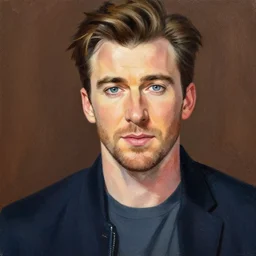 chris evans, painting by yoji shinkawa, katayama bokuyo