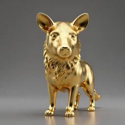 portrait of animal gold statue, reflect, 8 k uhd, unreal engine, octane render in the artstyle of finnian macmanus, john park and greg rutkowski