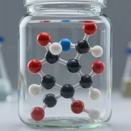 molecules and protons getting into chaos in a jar