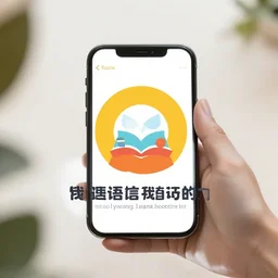 a logo for a language learning application,